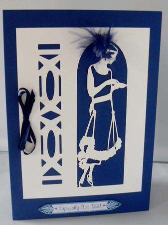 Art Deco Lady Card Template by Audrey Wilson