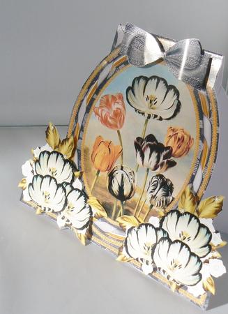 Black Tulips Special Large Oval Card Mini Kit by Audrey Wilson