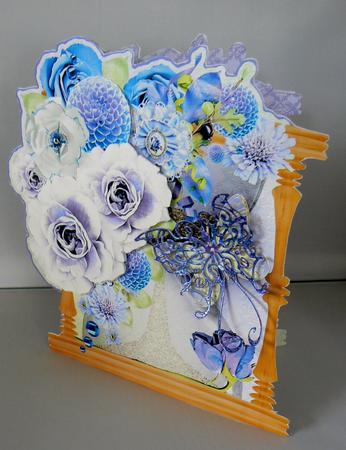Hourglass Card with Lavender Flowers Mini Kit by Audrey Wilson