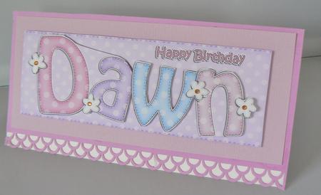 Large Dl Birthday Dawn Card & 3D Decoupage by Audrey Wilson