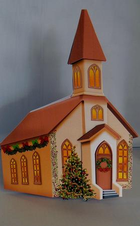 Christmas Church Shaped Card by Audrey Wilson