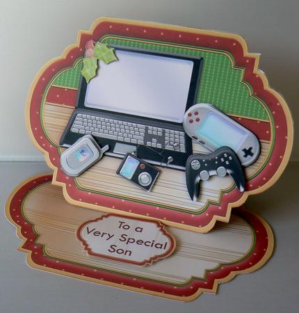 Christmas Games & Gadgets Easel Card Kit by Audrey Wilson