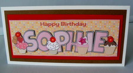 Birthday Cupcakes Sophie Large Dl by Audrey Wilson