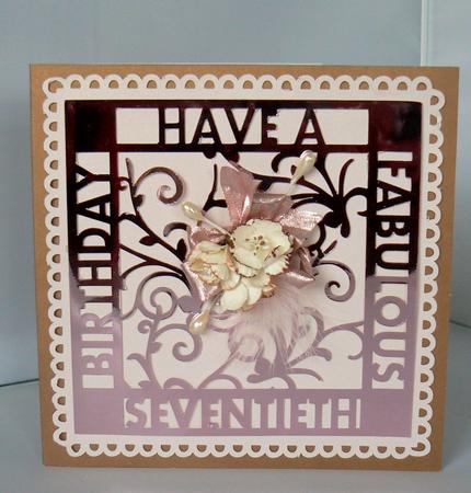 70th Birthday Occasion Topper by Audrey Wilson