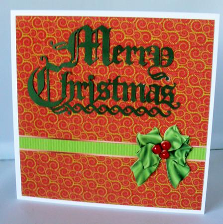 8in Backing Red with Green Swirls by Audrey Wilson