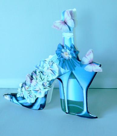 Lilac Wine Shoe Shaped Card Kit by Audrey Wilson