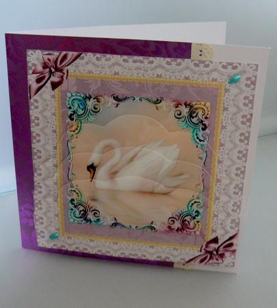 Swan Lace & Pearls Wavey Edge Bottom Stacker by Audrey Wilson