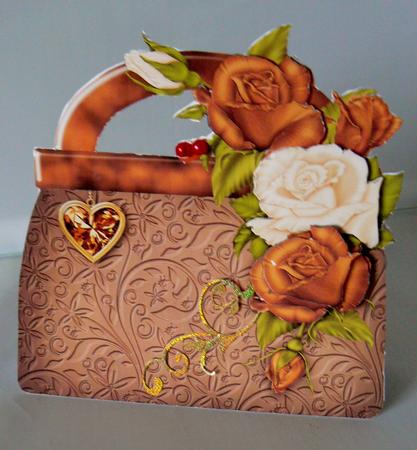 Embossed Leather Handbag Card Mini Kit by Audrey Wilson