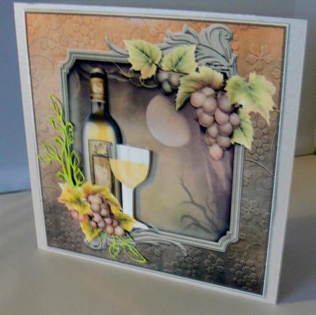 Masculine White Wine 8x8 Card Topper by Audrey Wilson