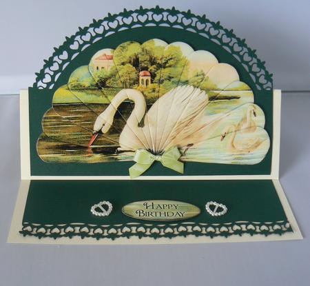 Mother Swan and Cygnets - Fan Sheet by Audrey Wilson