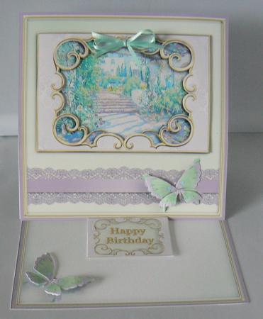 Summer Terrace Framed Art Easel Card Mini Kit by Audrey Wilson