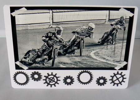 Speedway Motorbike Racing Pyramid by Audrey Wilson