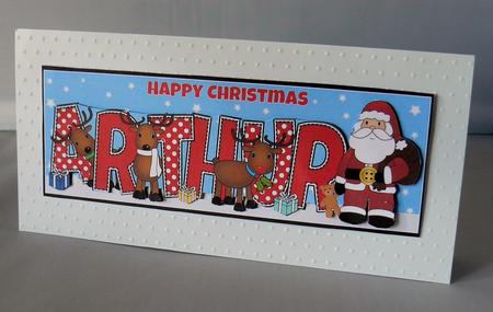 Santa and His Reindeers Arthur Large Dl by Audrey Wilson