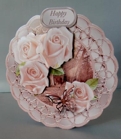 Coffee Roses Medallion Card Mini Kit by Audrey Wilson