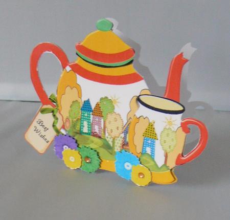 Clarice Shaped Teapot & Mug Mini Card Kit by Audrey Wilson