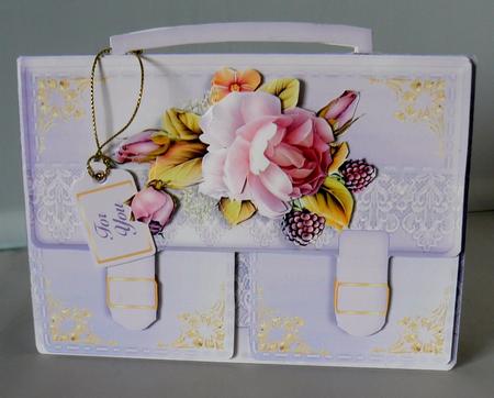 Satchel Handbag Tent Card Mini-kit - Luscious Lavender by Audrey Wilson