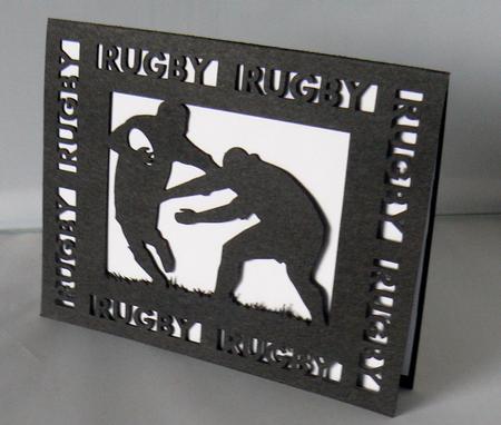 Rugby Players Blank Card Template - Cutting Machine File by Audrey Wilson