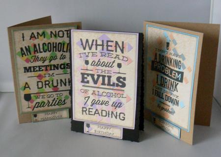 3 Drinking Toppers by Audrey Wilson
