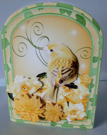 Yellow Bird Arched Card by Audrey Wilson