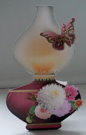 Oil Lamp Card Mini Kit - Pretty Dahlias by Audrey Wilson