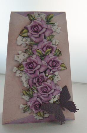 Tent Card Topper Heritage Roses by Audrey Wilson