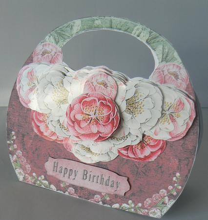 Peach Blossom Handbagcard or Box 104 by Audrey Wilson