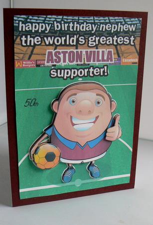 Aston Villa Football Club Happy Birthday Nephew by Audrey Wilson