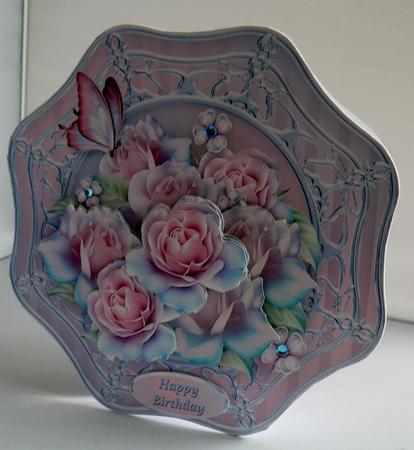 Pastel Roses Wavy Octagon Card Mini Kit by Audrey Wilson