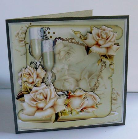 Vintage Champagne Celebration Scroll by Audrey Wilson