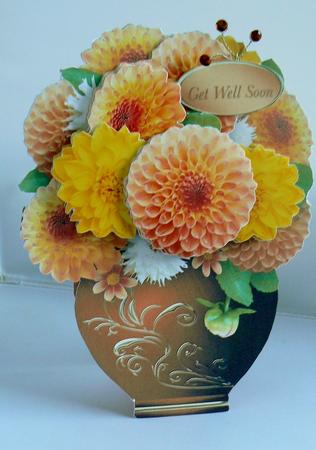 Vase of Dahlias Card Mini Kit by Audrey Wilson