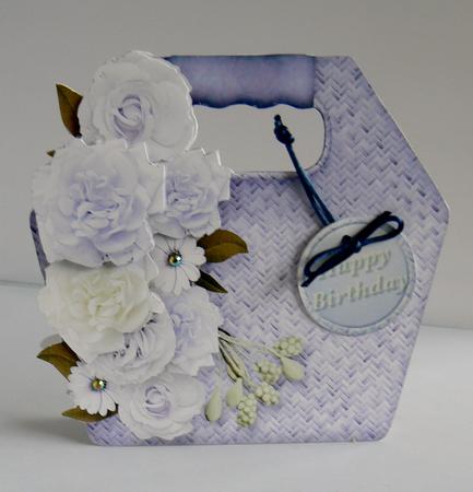Lilac Cluster Basket Tote Card Mini Kit by Audrey Wilson