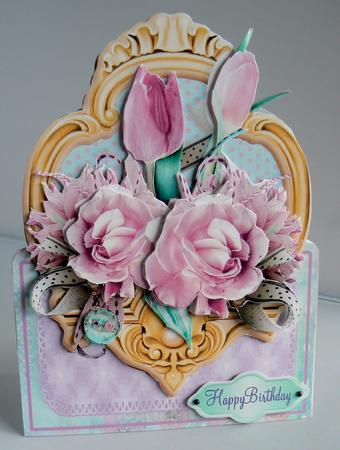 Floral Frames Tent Card Mini-kit - Dusky Rose by Audrey Wilson