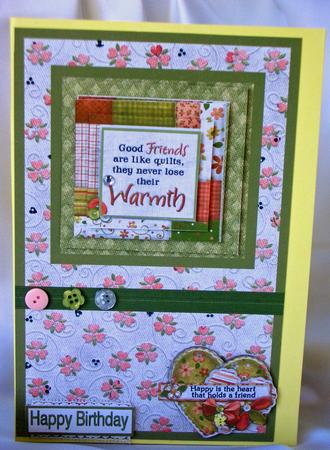 Special Friends Pyramid Card by Audrey Wilson
