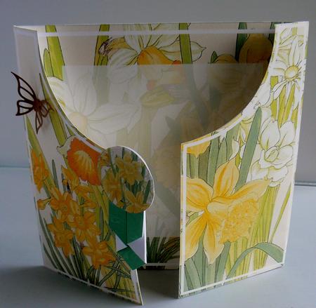 Daffodils 8in Drape Gatefold Card Kit by Audrey Wilson