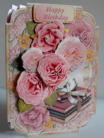 Books and Flowers Shaped Card Mini Kit by Audrey Wilson
