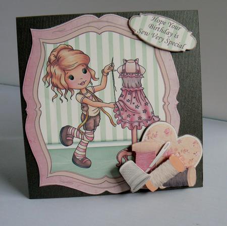 Friendships Are Sewn with Love Topper & Decoupage by Audrey Wilson