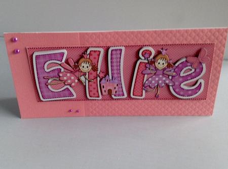 Large Dl Ellie with Fairy Felties Quick Card by Audrey Wilson