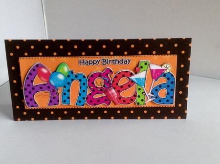Large Dl Birthday Angela Celebrations 3D Decoupage by Audrey Wilson