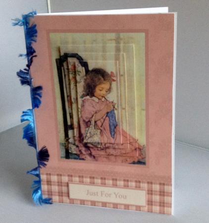 Little Girl Knitting Topper & Pyramage by Audrey Wilson