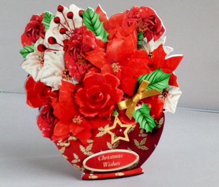 Christmas Bouquet - Pots of Flowers Card Mini Kit by Audrey Wilson