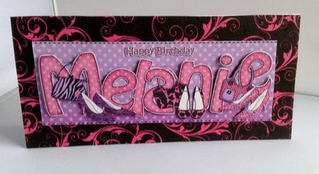 Large Dl Birthday Melanie Shoes & Handbags 3D Decoupage by Audrey Wilson