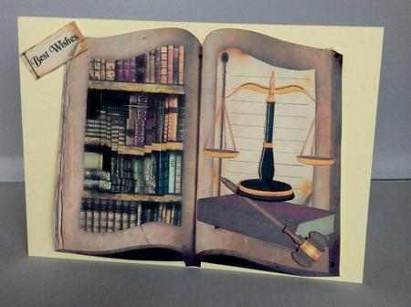 Open Book Law Topper & Pyramid & Decoupage by Audrey Wilson