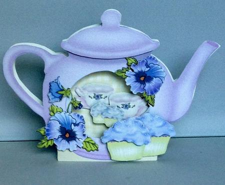 See-through Shaped Box Card - Pansy Tea by Audrey Wilson