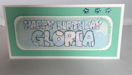 Scalloped Patchwork Name - Gloria by Audrey Wilson