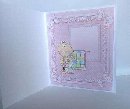 New Baby Girl with Doll Matching 8inx8in Insert Plate by Audrey Wilson