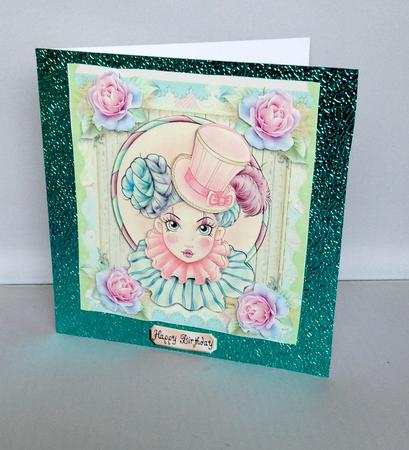 Beautiful Pastel Clown 8x8 Mini Kit by Audrey Wilson