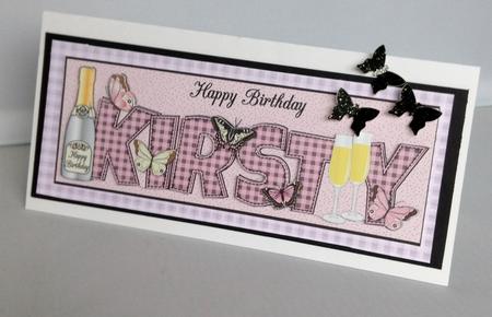 Butterflies & Bubbly Kirsty Large Dl by Audrey Wilson