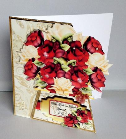 Hand-tied Bouquet - Romantic Roses - Over the Edge by Audrey Wilson