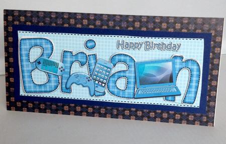 Large Dl Birthday Brian Gadgets & Gizmos 3D Decoupage by Audrey Wilson