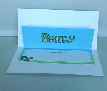Birthday Barry Gardening Matching Large Dl Insert by Audrey Wilson